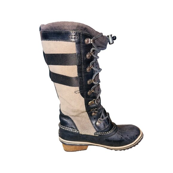 Sorel Conquest Carly II Tall Leather Suede Waterproof Winter Boots Outdoor Snow - Picture 7 of 15